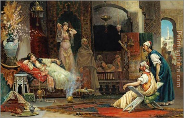 In the harem painting - Unknown Artist In the harem art painting